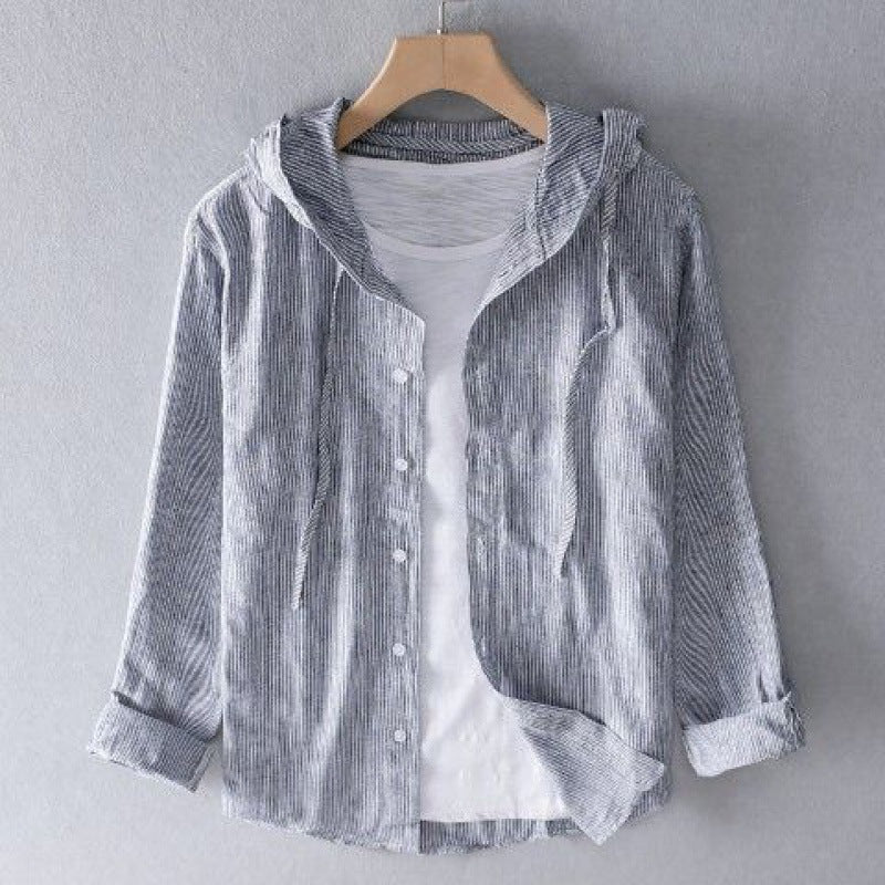 Ninke | Linnen Blouse met Capuchon