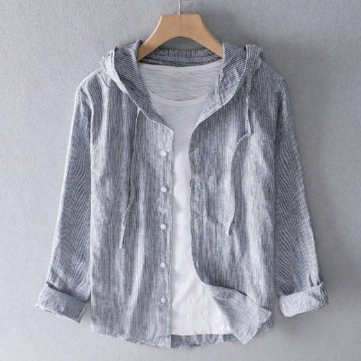 Ninke | Linnen Blouse met Capuchon