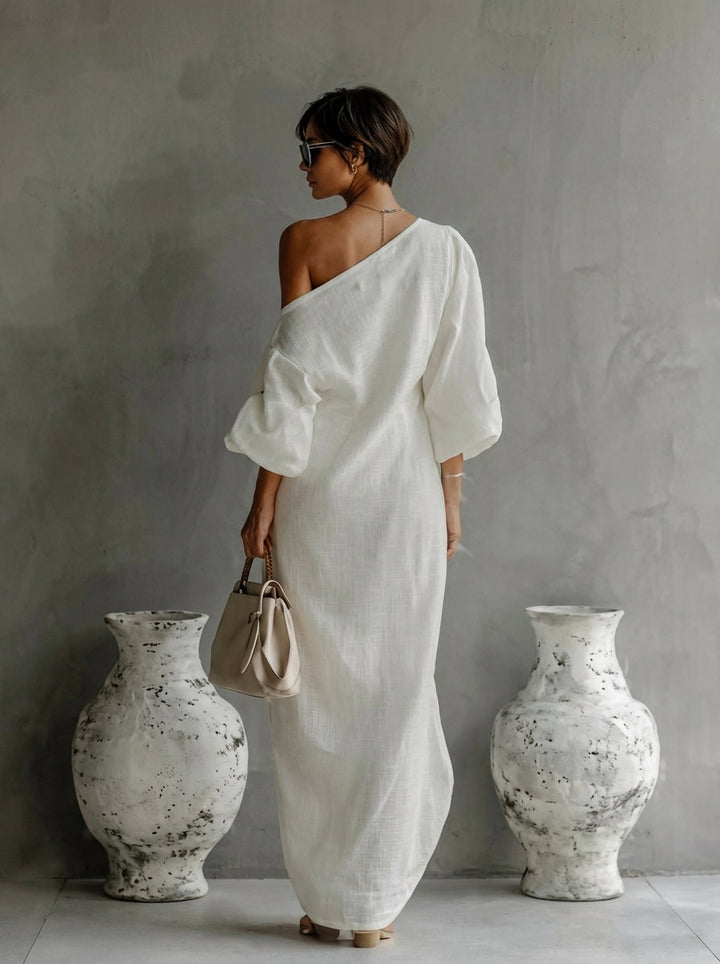 Doortje | Asymmetrische One-Shoulder Maxi-jurk