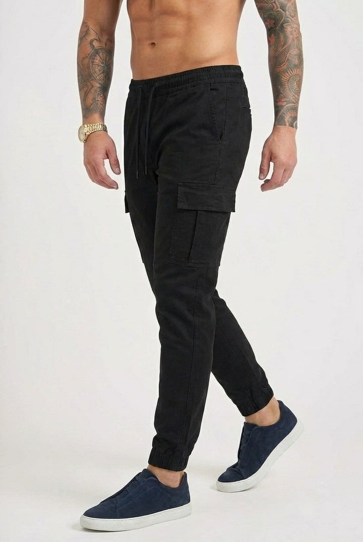 Tobias | Relaxte Zwarte Broek