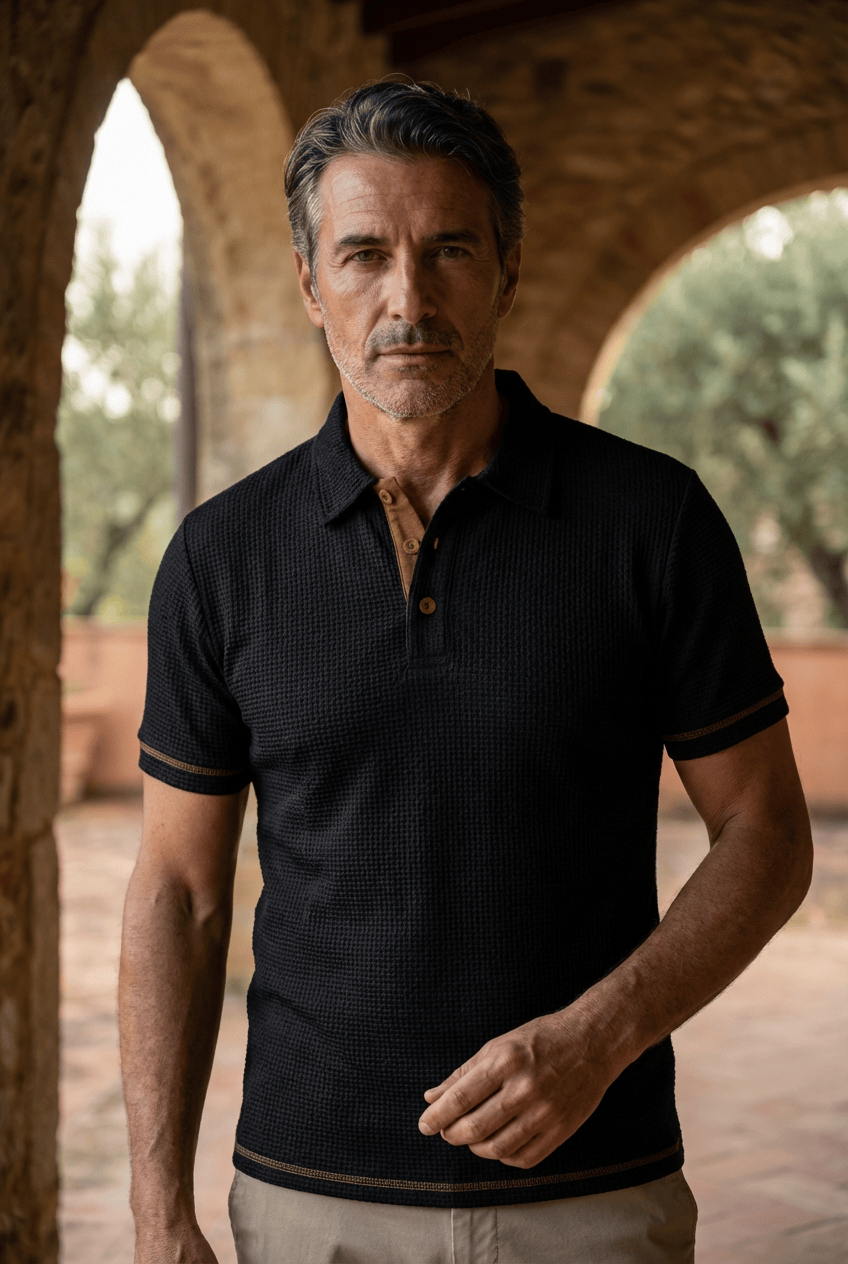 Thijs | Luchtig Poloshirt met Structuur