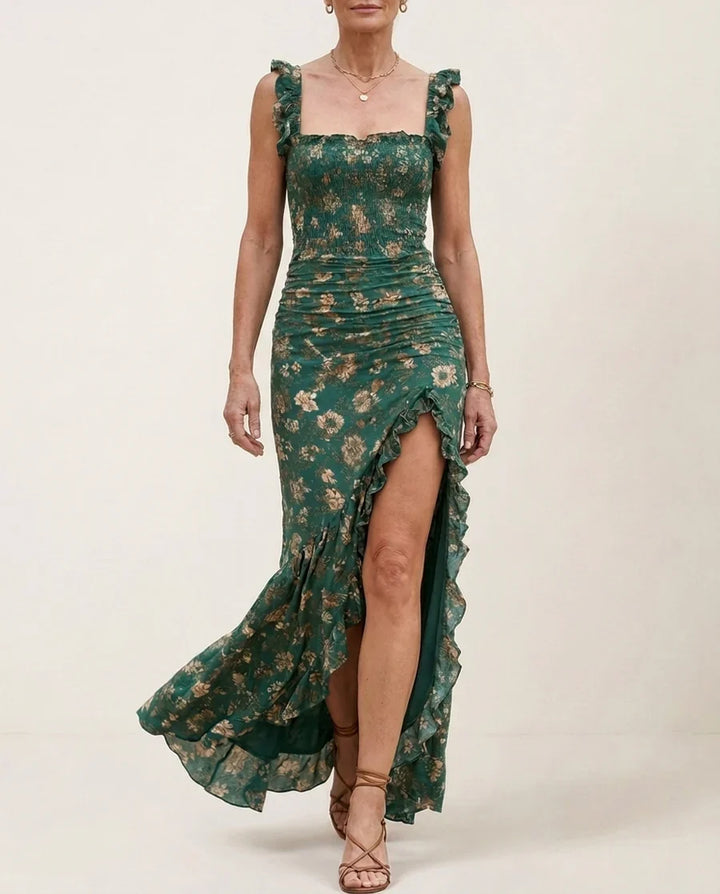 Tialda | Boho Maxi-jurk met Smockwerk