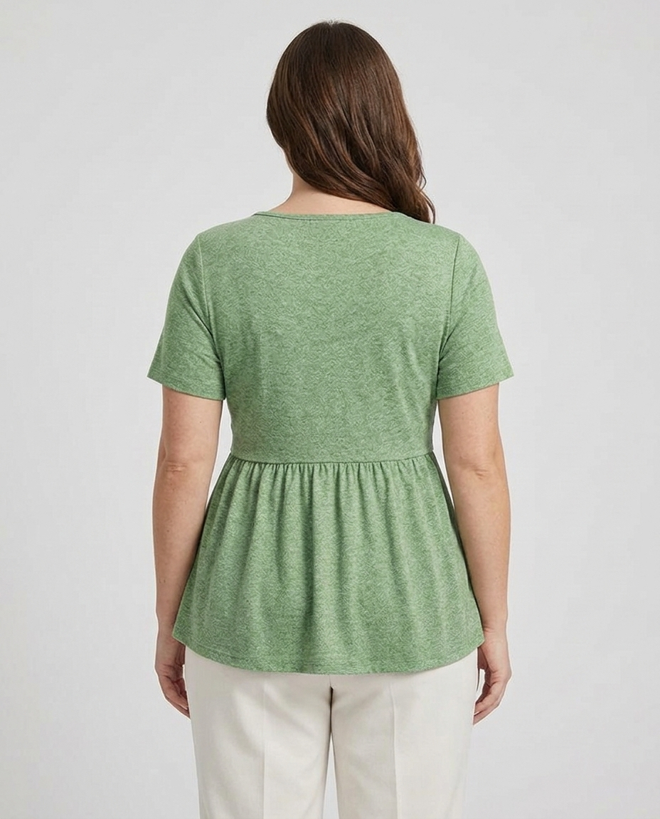 Nina | Top met Wikkeleffect en Peplum
