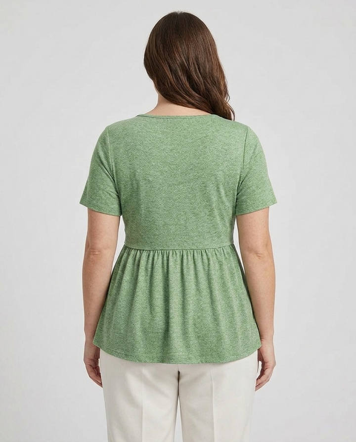 Nina | Top met Wikkeleffect en Peplum