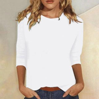 Lillian | Women's Crew Neck 3/4 Sleeve Casual Everyday Top