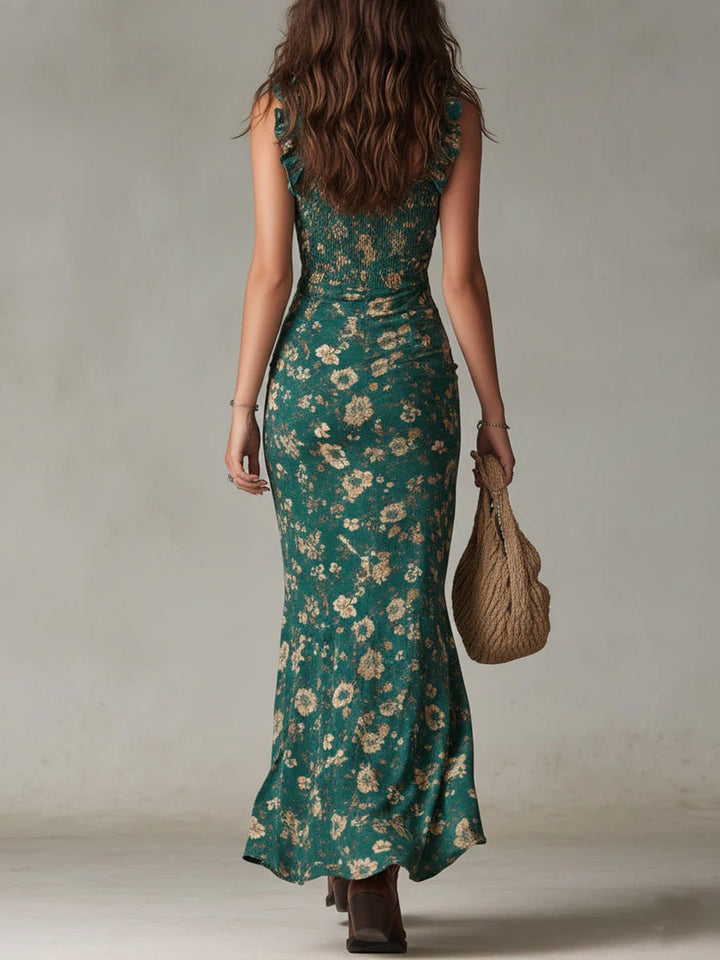 Tialda | Boho Maxi-jurk met Smockwerk