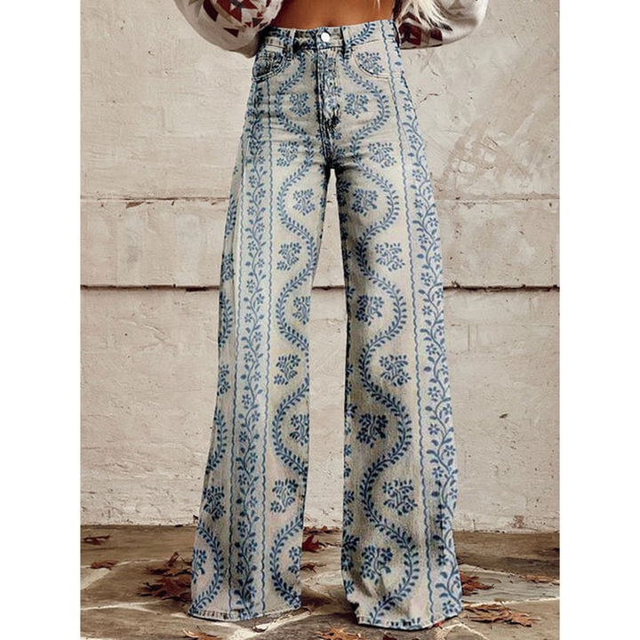 Tialda | High Waist Geprinte Jeans