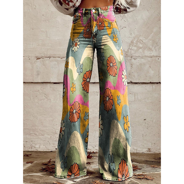 Tialda | High Waist Geprinte Jeans