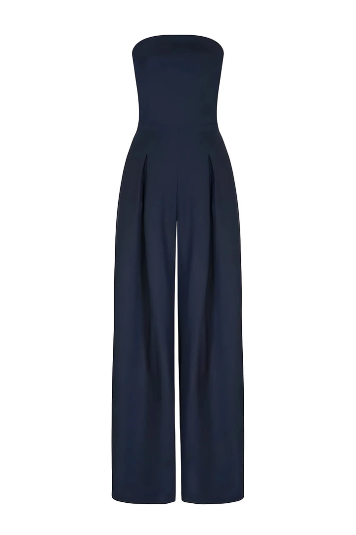 Adriana | Strapless Jumpsuit met Wijde Pijpen