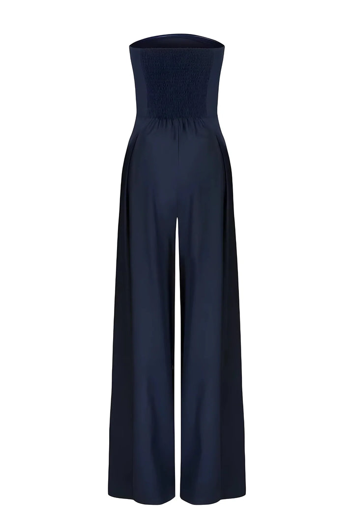 Adriana | Strapless Jumpsuit met Wijde Pijpen