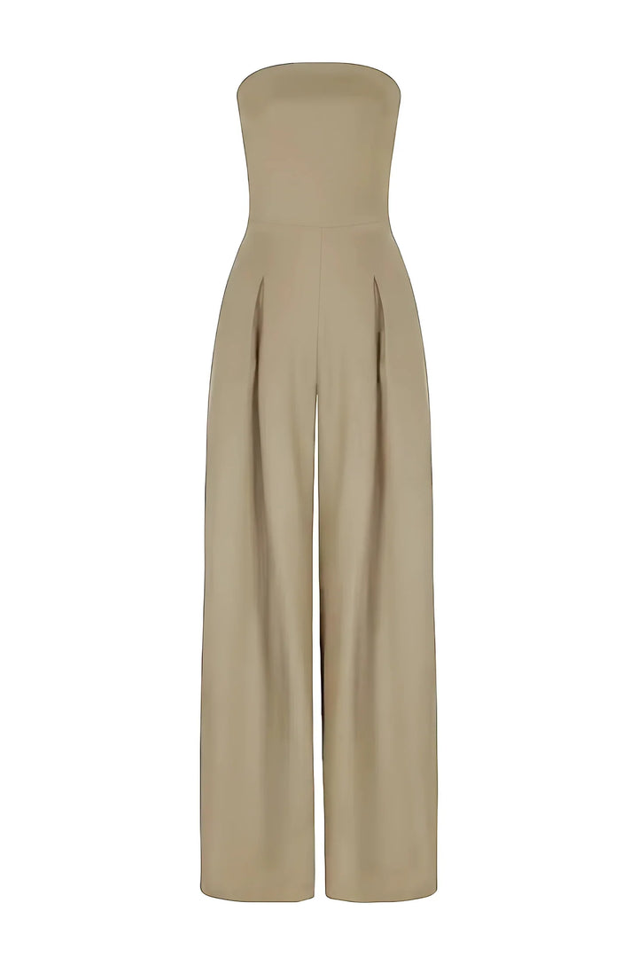 Adriana | Strapless Jumpsuit met Wijde Pijpen