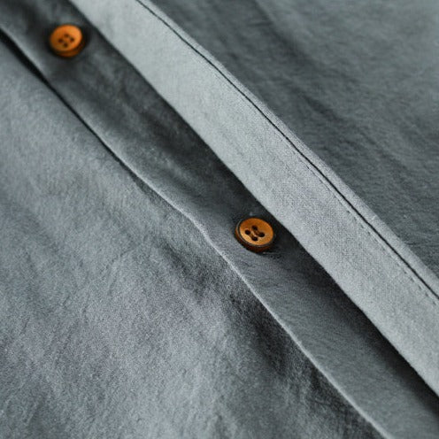 Everdien | Katoen-Linnen Blouse met Kraag