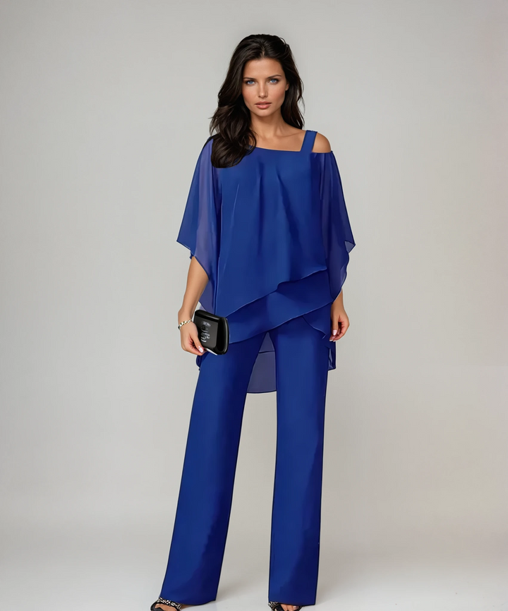 Trijntje | Soepelvallende Chiffon Tweedelige Set