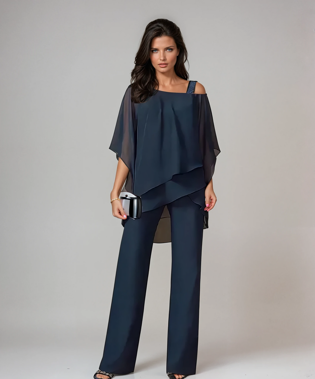 Trijntje | Soepelvallende Chiffon Tweedelige Set