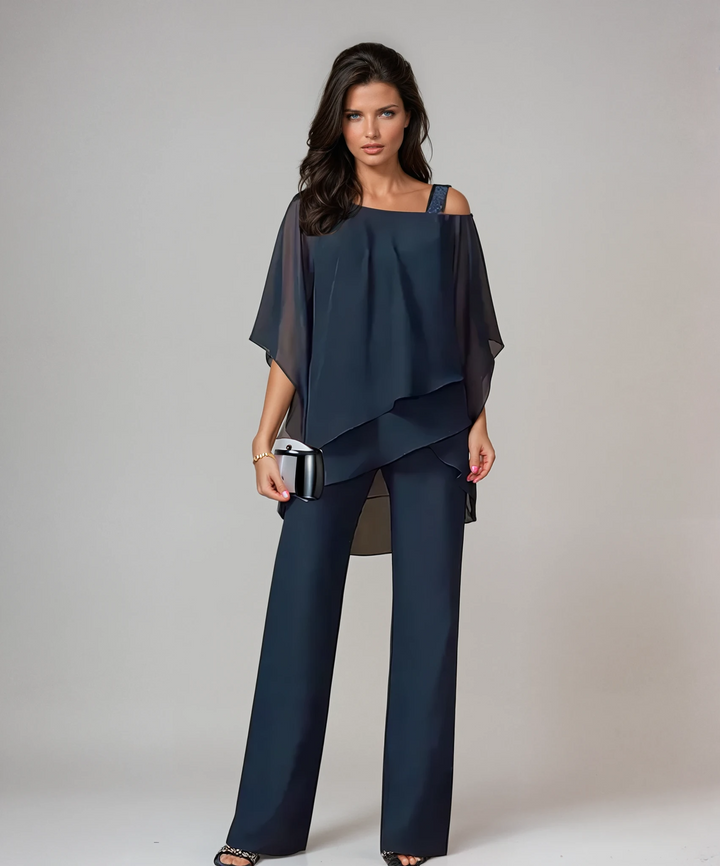 Trijntje | Soepelvallende Chiffon Tweedelige Set