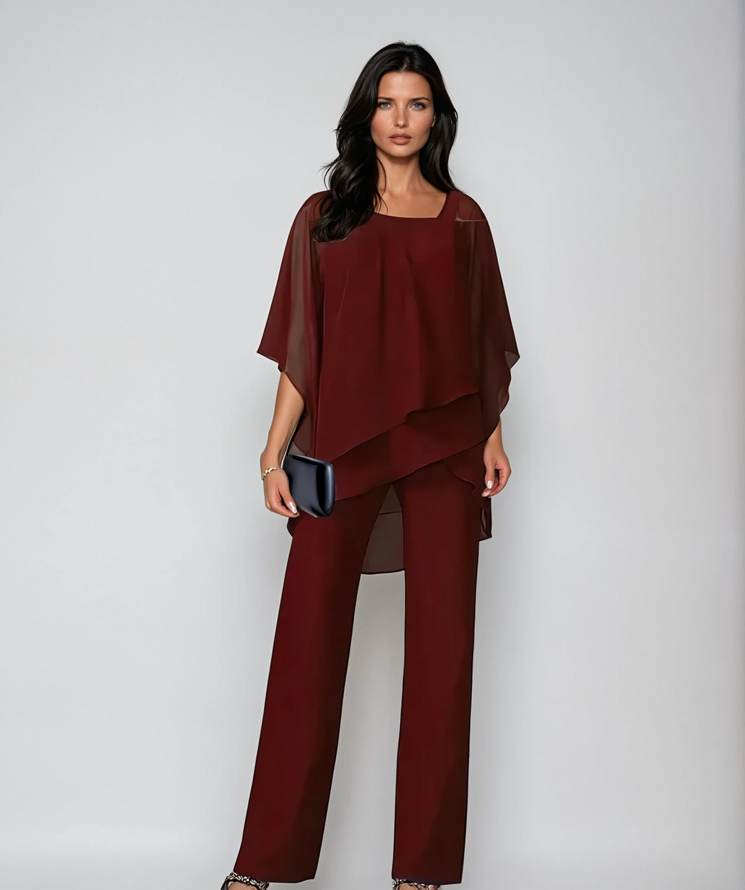 Trijntje | Soepelvallende Chiffon Tweedelige Set