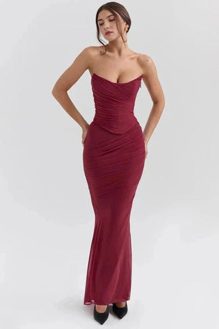 Hailey | The Midnight Hour Corset Maxi Dress