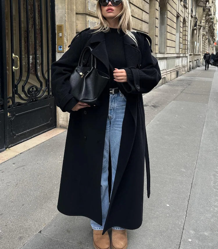 Femmie | Lange Wollen Mantel