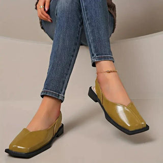 Mary janes | Leather Slip-On Flats