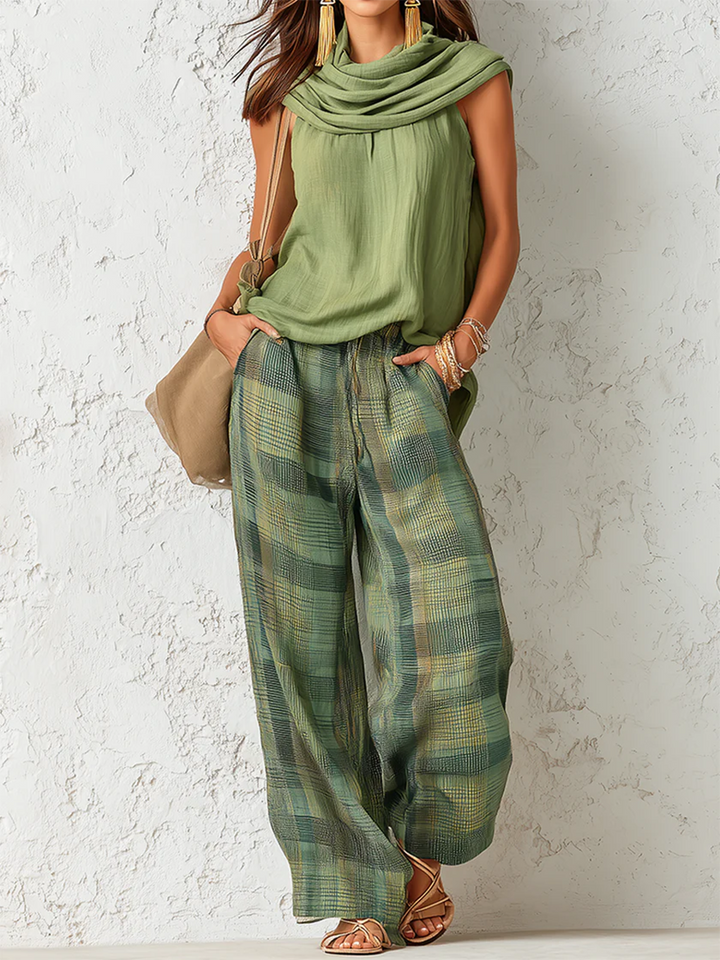 Wilma | Gestreepte Tweedelige Co-ord Set