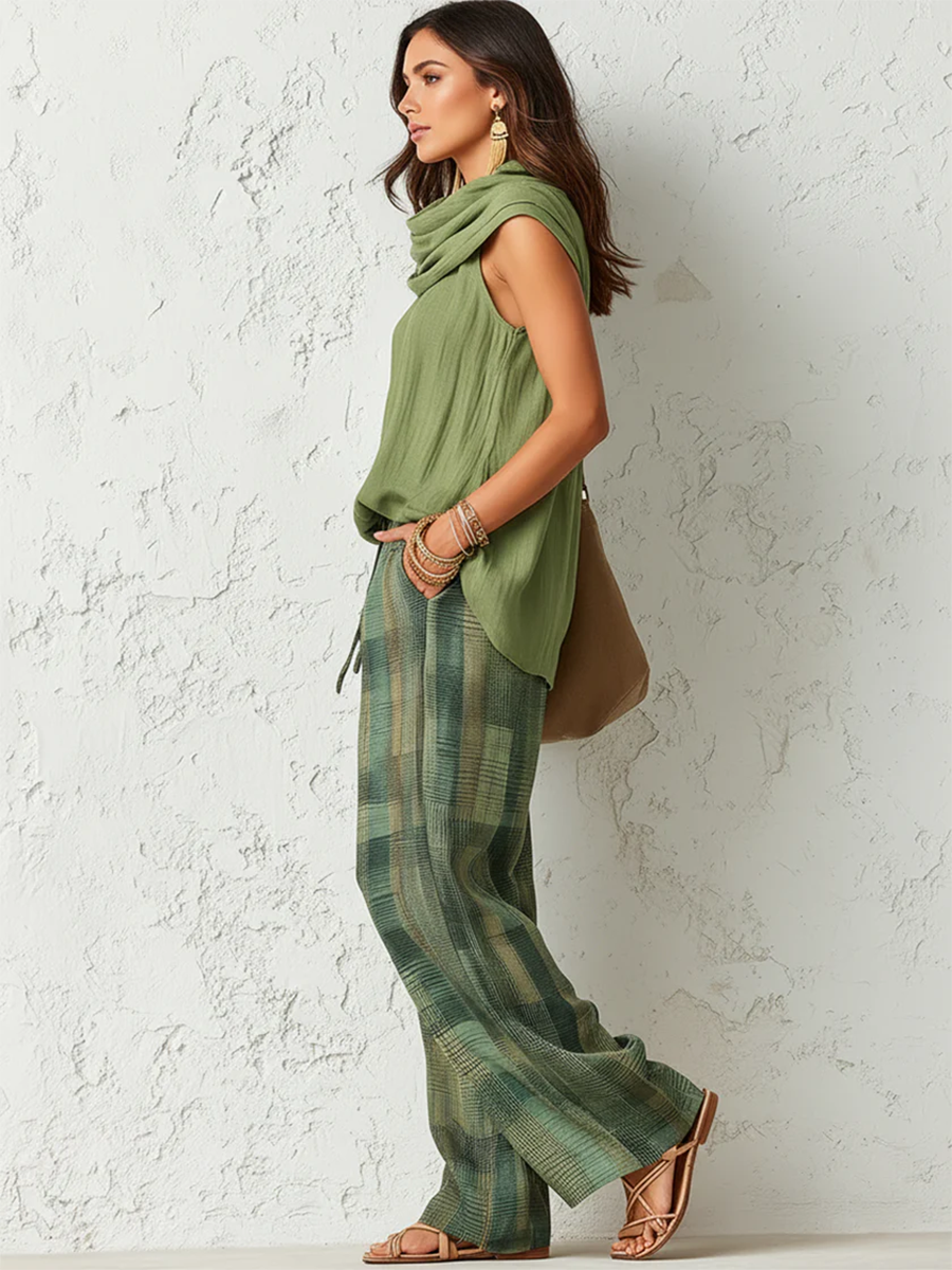 Wilma | Gestreepte Tweedelige Co-ord Set