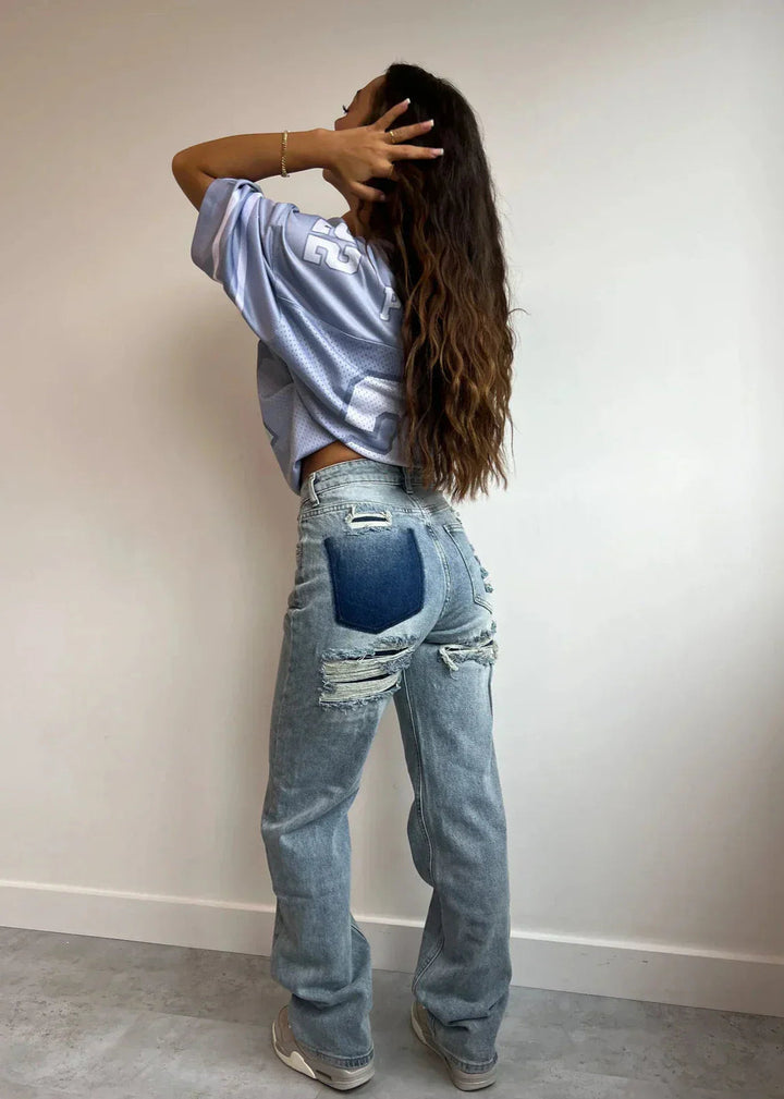 Doortje | Relaxed Fit Ripped Jeans
