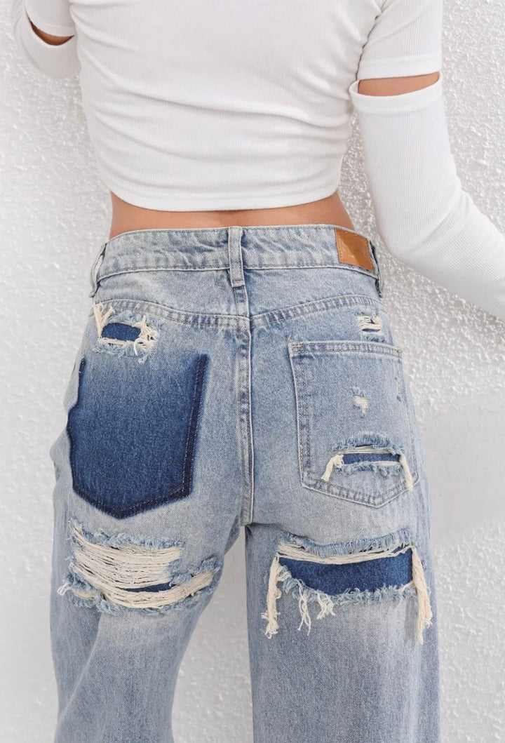 Doortje | Relaxed Fit Ripped Jeans