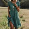 Jamie | V Neck Short Sleeve Midi