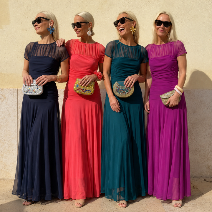 Cornelia | Elegante Chiffon Midi-jurk