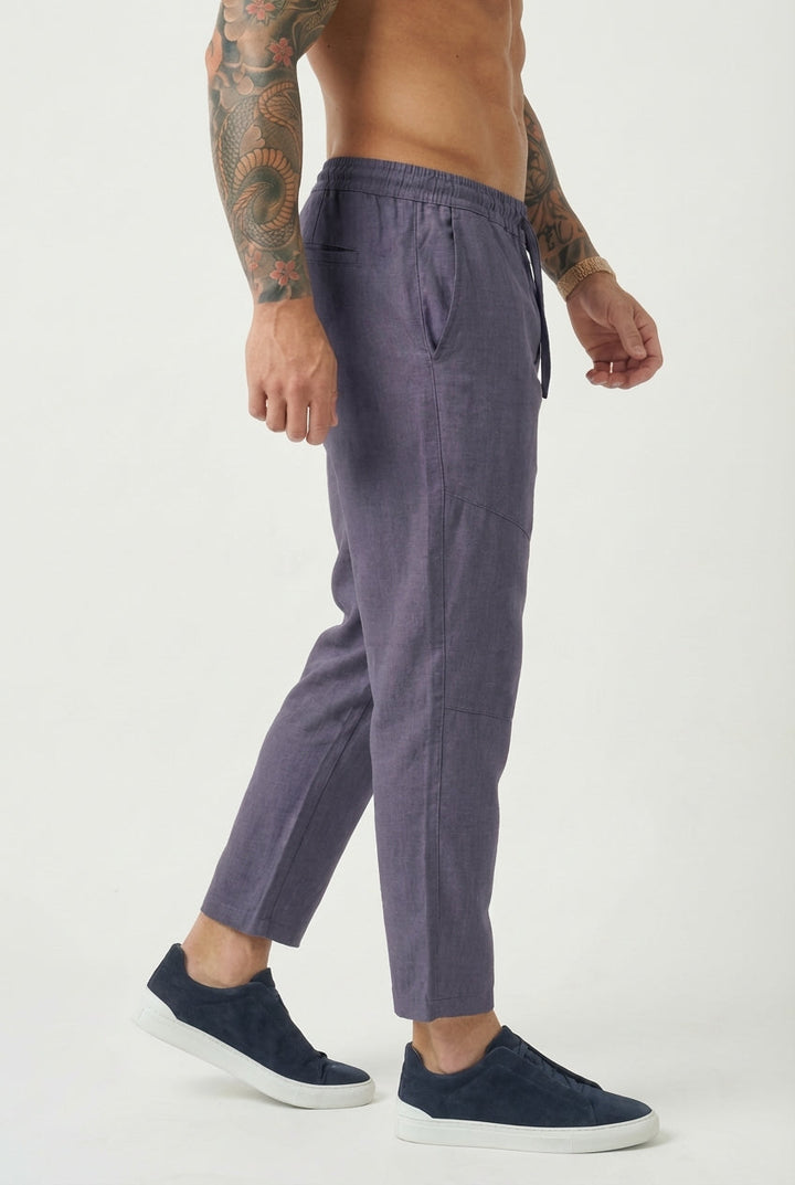 Leendert | Tapered Linnenmix Broek