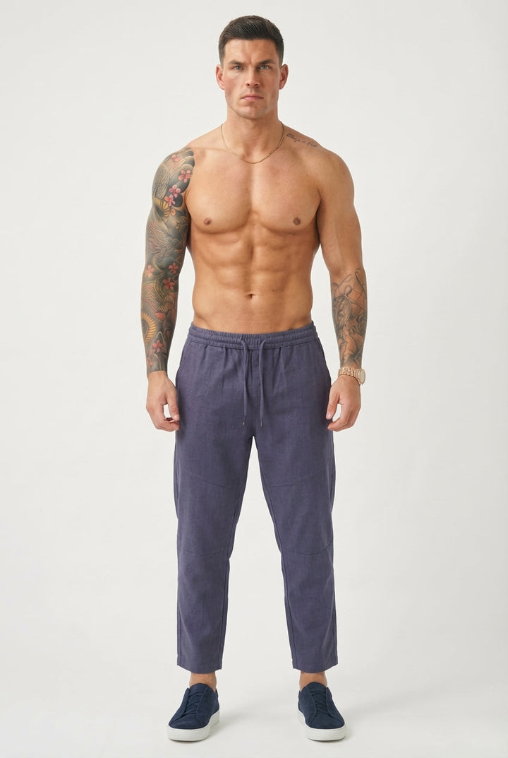 Leendert | Tapered Linnenmix Broek
