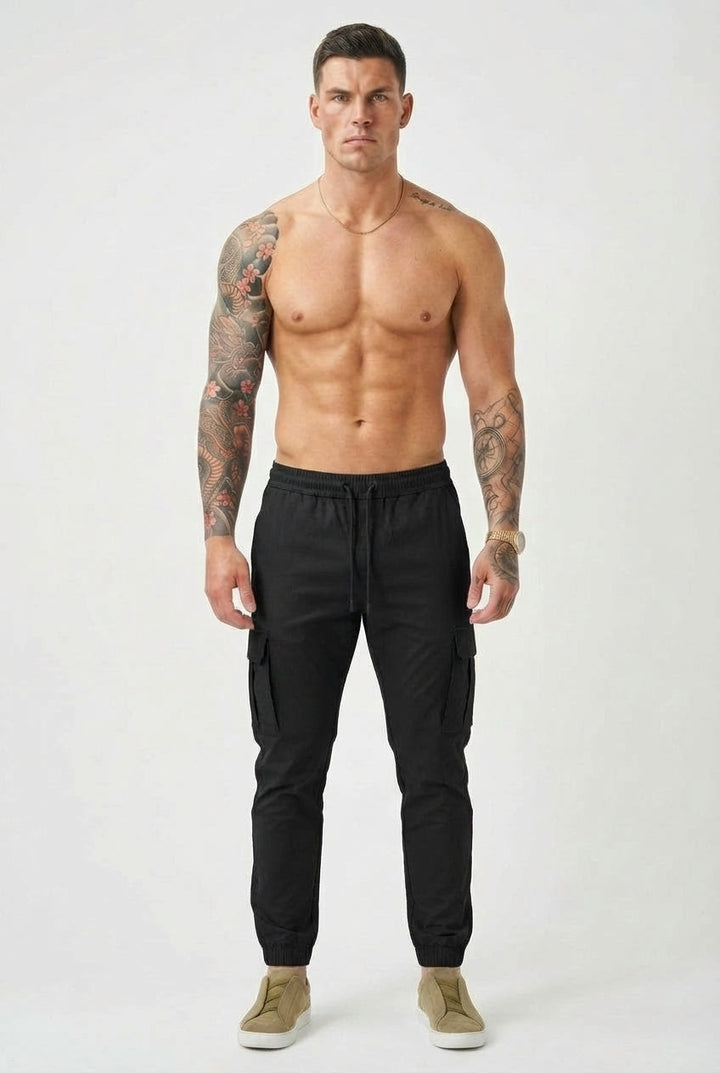 Tobias | Relaxte Zwarte Broek