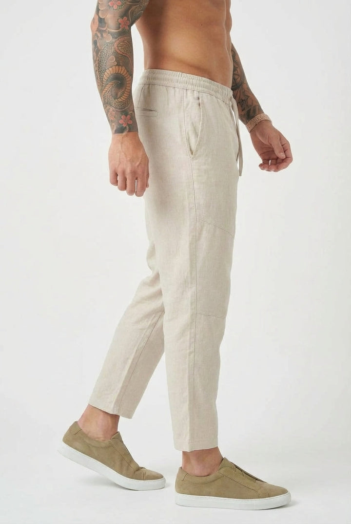 Leendert | Tapered Linnenmix Broek