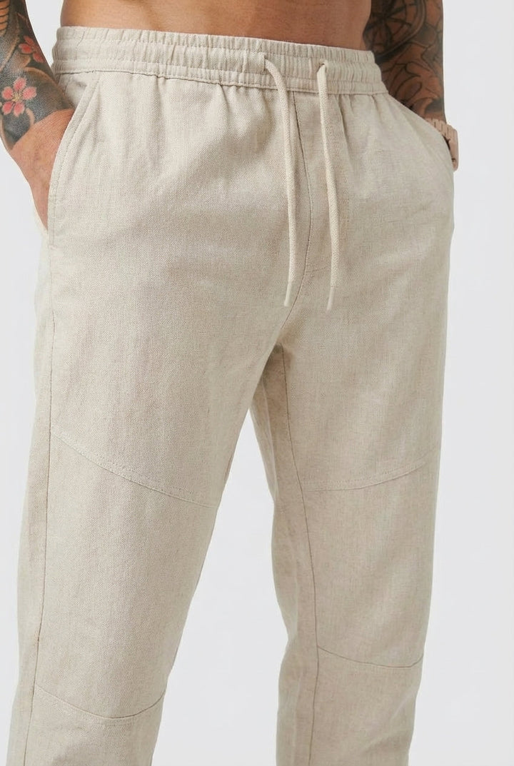 Leendert | Tapered Linnenmix Broek