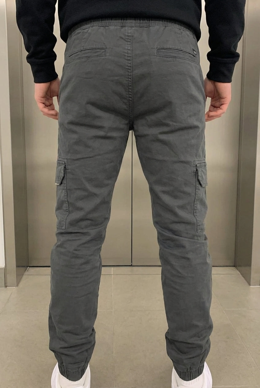 Gerard | Grijze Jogger met Zijzakken