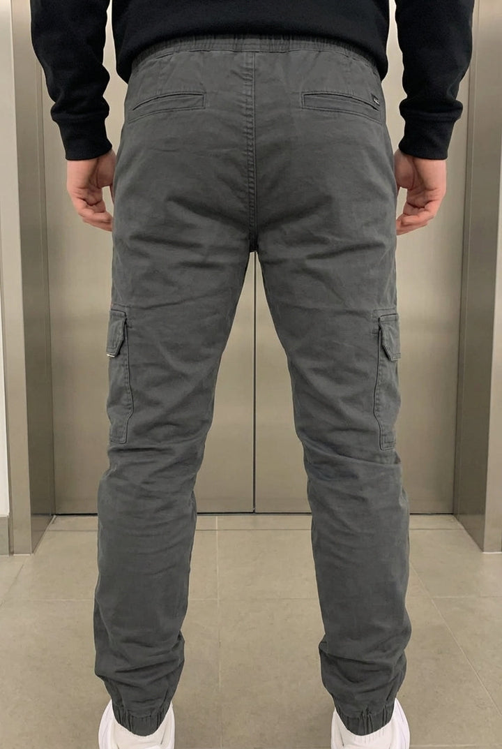 Gerard | Grijze Jogger met Zijzakken