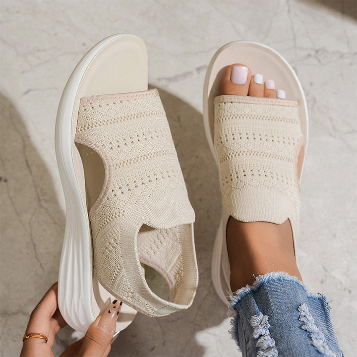 Wende | Gebreide Sandalen met Platformzool