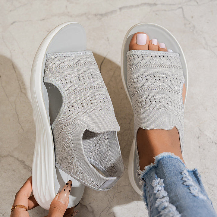 Wende | Gebreide Sandalen met Platformzool