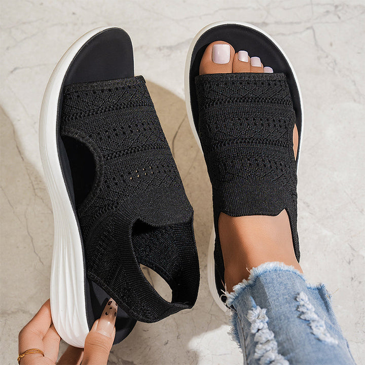 Wende | Gebreide Sandalen met Platformzool