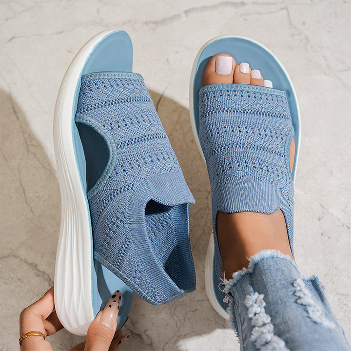 Wende | Gebreide Sandalen met Platformzool