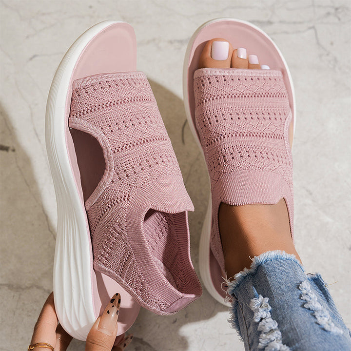 Wende | Gebreide Sandalen met Platformzool