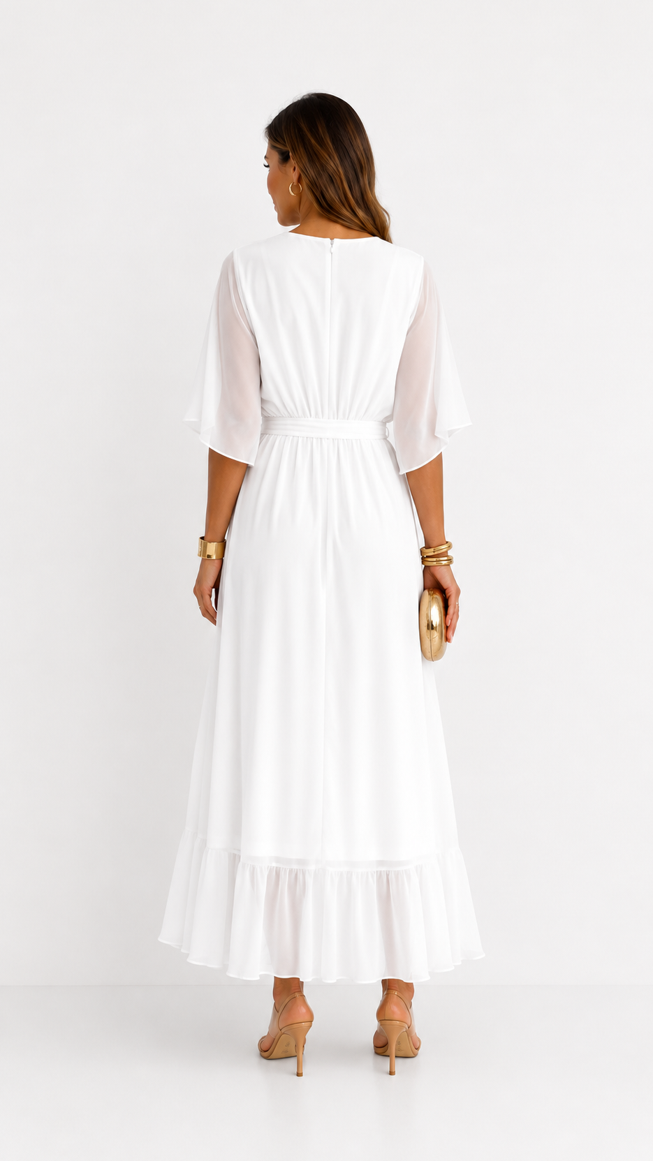 Tialda | Chiffon Wikkel Maxi-jurk