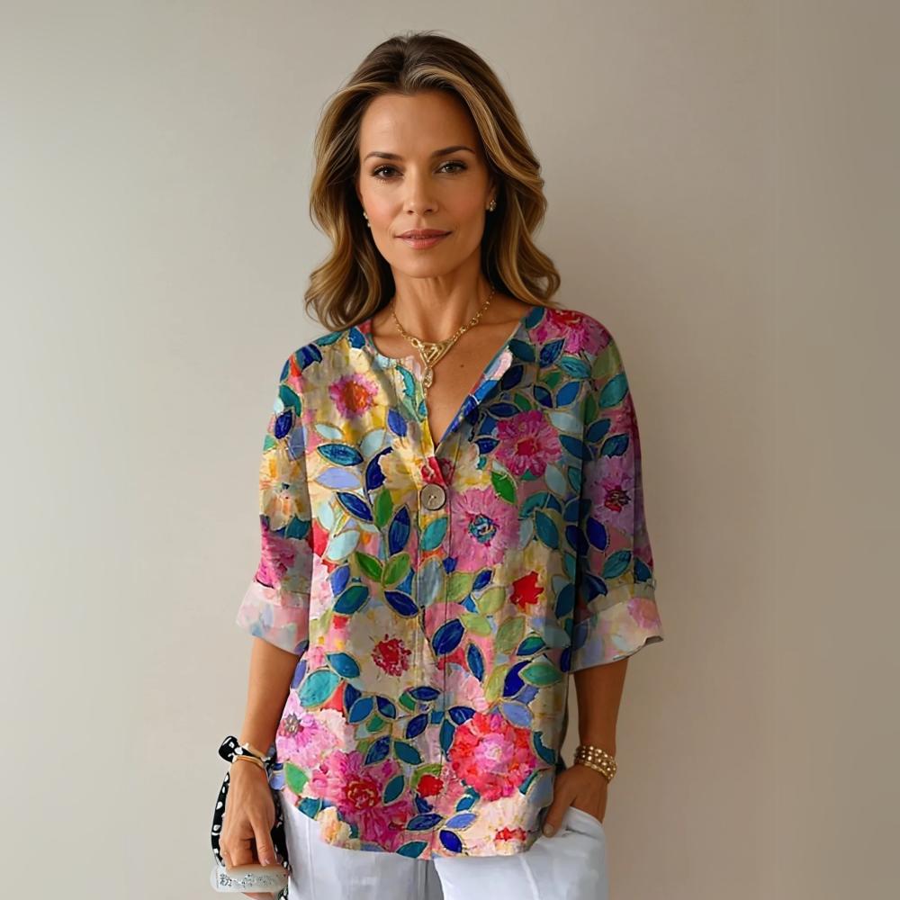 Hazel | Chic Floral Print Blouse