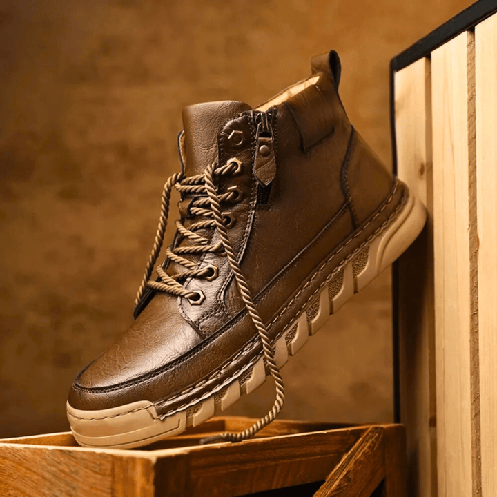 Ute | Stoere Leren Enkellaarsjes