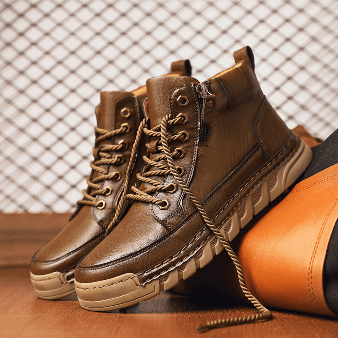 Ute | Stoere Leren Enkellaarsjes