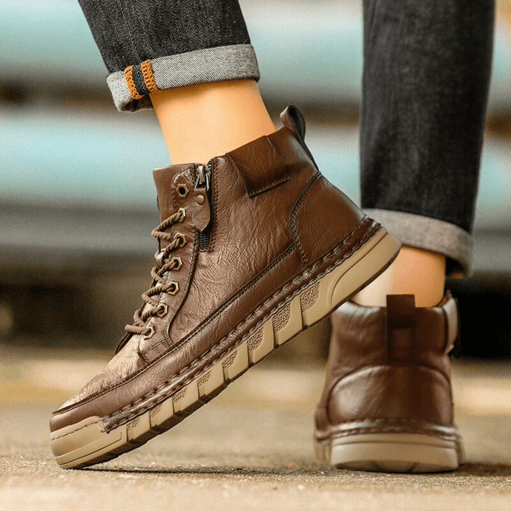 Ute | Stoere Leren Enkellaarsjes