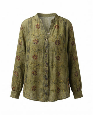 Brianna | Printed V-Neck Long Sleeve