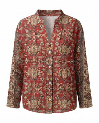 Brianna | Printed V-Neck Long Sleeve