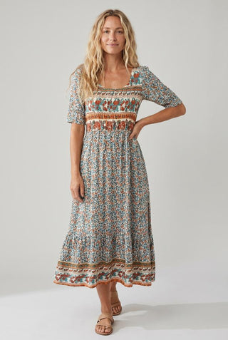Joanna | Boho Print Midi