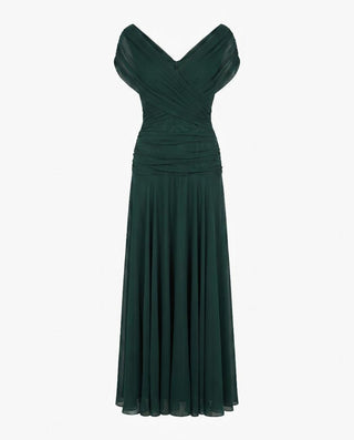 Laura | Draped V Neck Maxi
